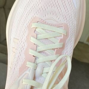 Hoka Women's Pink and Cream Athletic Shoes